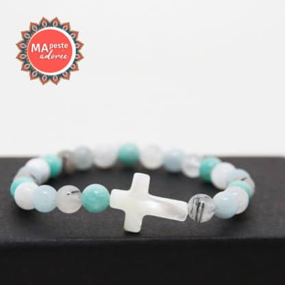 Découvrez le bracelet pour enfant Communion et équilibre avec ses pierres douces