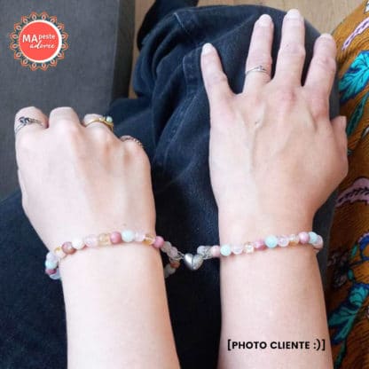 Duo de bracelets en pierres pour une maman et sa fille