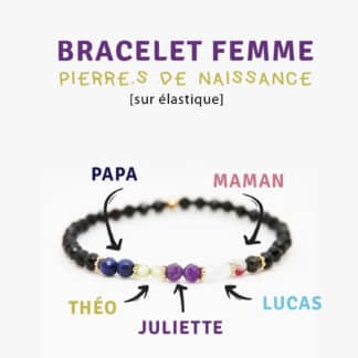 Créez un bracelet unique qui représente votre famille grâce aux pierres de naissance