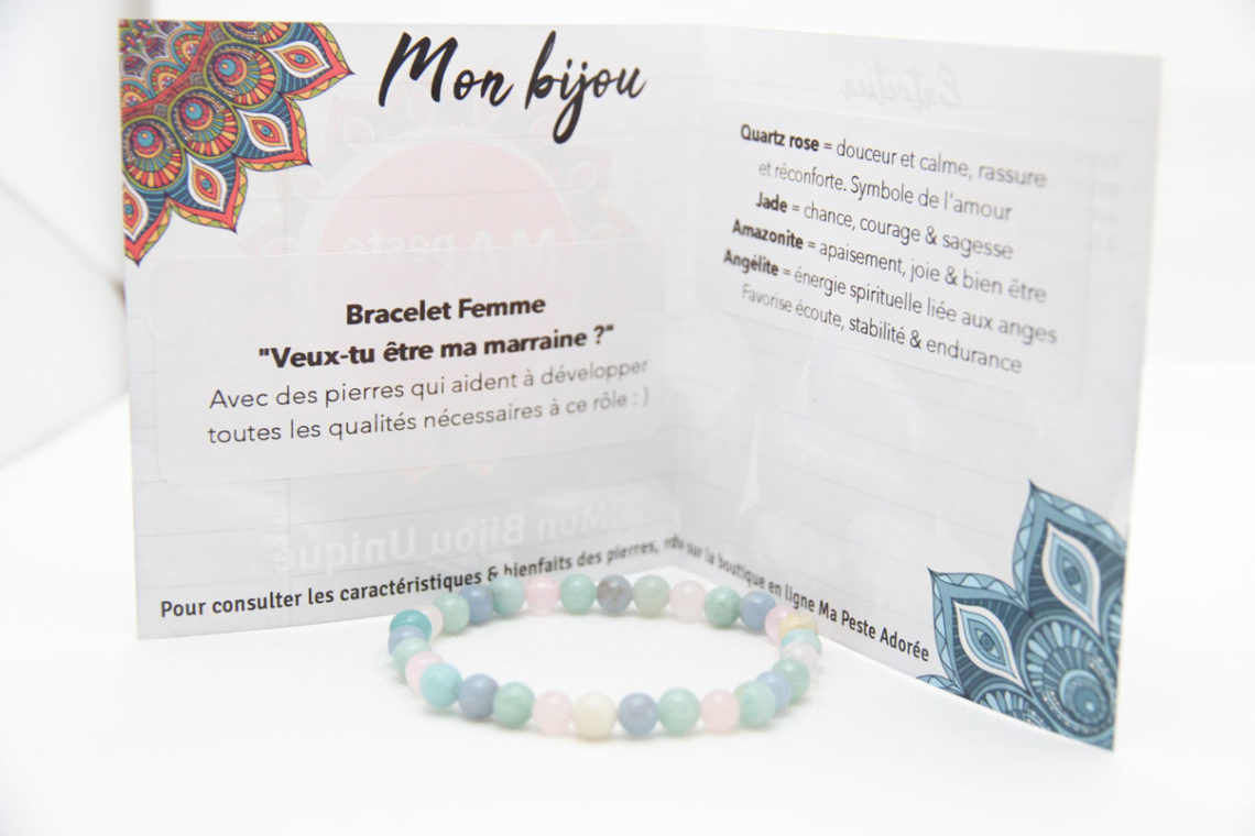 Bracelet Femme En Perles Et Pierres Naturelles, Bijou, Idée Cadeau